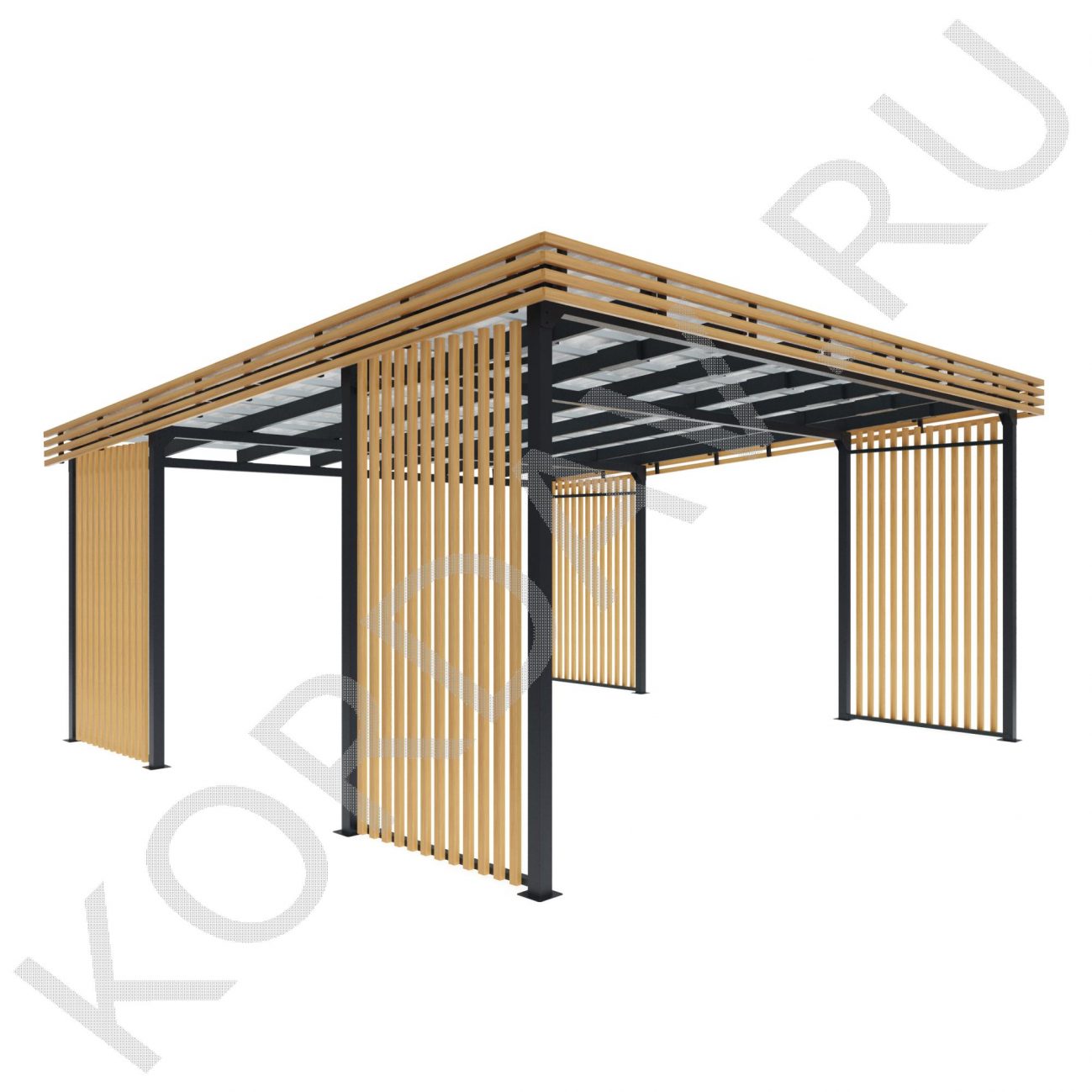 Навес для машин 7х7 - Морилка Тиккурила 403